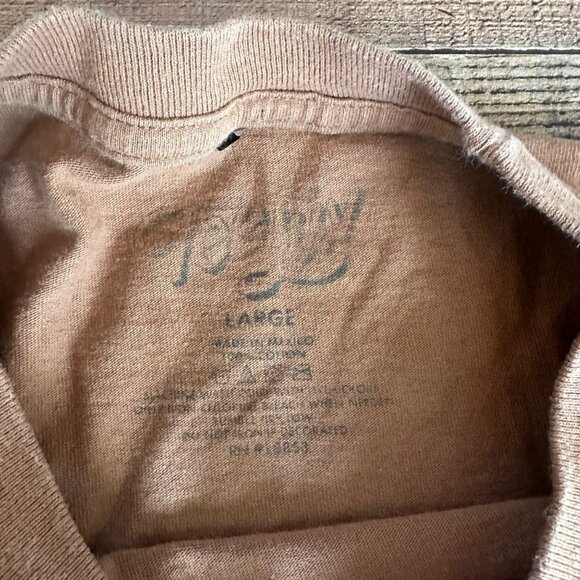 Vintage Original Coors Cowboy Graphic T-Shirt Brown Large Short Sleeve Cotton U - Picture 5 of 6